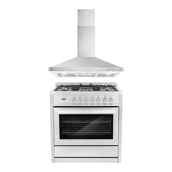 Cosmo 2-Piece Kitchen, 36 Dual Fuel Range and 36 Wall Mount Range Hood COS-2PKG-025