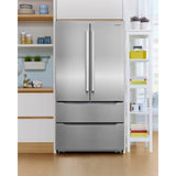 Cosmo 22.5 cu. ft. 4-Door French Door Refrigerator with Pull Handle in Stainless Steel, Counter Depth COS-FDR225RHSS-G