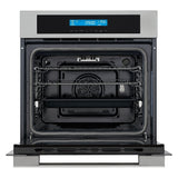 Cosmo 24 2.5 cu. ft. Single Electric Wall Oven w/8 Functions and True European Convection in Stainless Steel C106SIX-PT