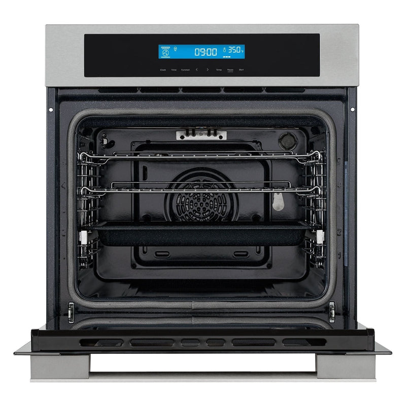 Cosmo 24 2.5 cu. ft. Single Electric Wall Oven w/8 Functions and True European Convection in Stainless Steel C106SIX-PT