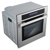 Cosmo 24 2.5 cu. ft. Single Electric Wall Oven w/8 Functions and True European Convection in Stainless Steel C106SIX-PT