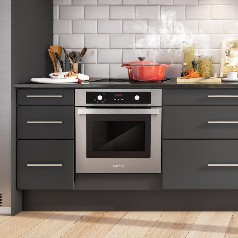 Cosmo 24 Electric Built-In Wall Oven with 2.5 cu. ft. Capacity, 8 Functions & Turbo True European Convection C51EIX