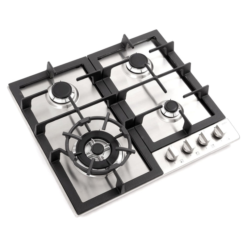 Cosmo 24 Gas Cooktop in Stainless Steel with 4 Sealed Burners COS-640STX-E