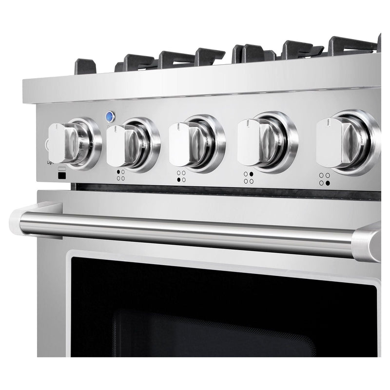 Cosmo 24'' Slide-In Freestanding Gas Range with 4 Sealed Burners, Cast Iron Grates, 3.73 cu. ft. Capacity Convection Oven in Stainless Steel COS-EPGR244