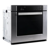 Cosmo 30 5 cu. ft. Single Electric Wall Oven with True European Convection and Self Cleaning in Stainless Steel COS-30ESWC