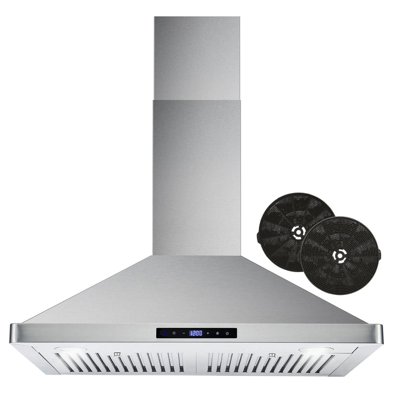 Cosmo 30'' Ducted Range Hood in Stainless Steel with Touch Controls, LED Lighting and Permanent Filters COS-63175S