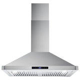 Cosmo 30'' Ducted Range Hood in Stainless Steel with Touch Controls, LED Lighting and Permanent Filters COS-63175S