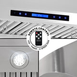 Cosmo 30 Ducted Under Cabinet Range Hood in Stainless Steel with Touch Display, LED Lighting and Permanent Filters COS-QS75