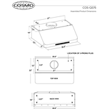 Cosmo 30 Ducted Under Cabinet Range Hood in Stainless Steel with Touch Display, LED Lighting and Permanent Filters COS-QS75