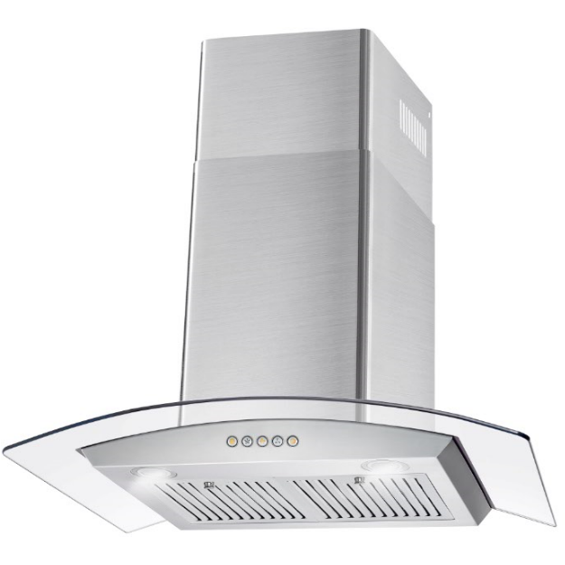 Cosmo 30'' Ducted Wall Mount Range Hood in Stainless Steel with LED Lighting and Permanent Filters  COS-668A750