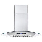 Cosmo 30  Ducted Wall Mount Range Hood in Stainless Steel with Touch Controls, LED Lighting and Permanent Filters COS-668AS750