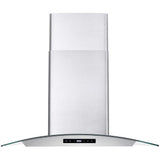 Cosmo 30  Ducted Wall Mount Range Hood in Stainless Steel with Touch Controls, LED Lighting and Permanent Filters COS-668AS750