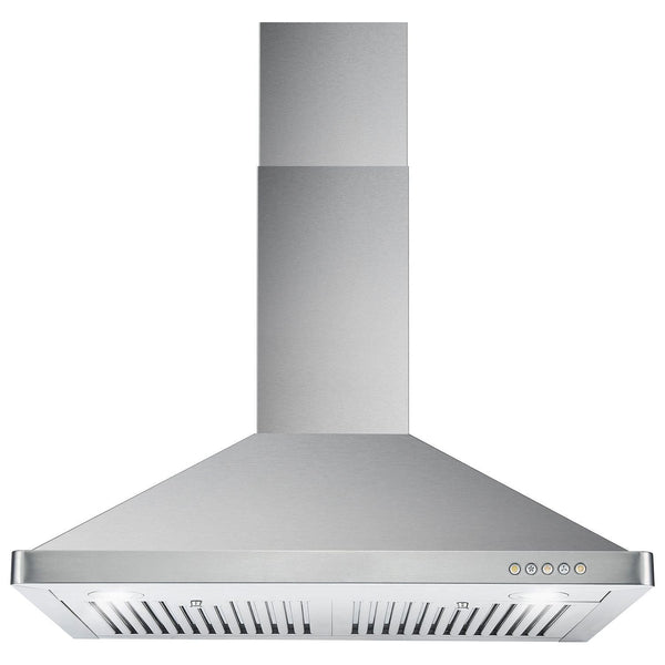 Cosmo 30'' Ductless Wall Mount Range Hood in Stainless Steel with LED Lighting and Carbon Filter Kit for Recirculating  COS-63175-DL