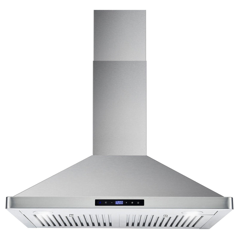 Cosmo 30 Ductless Wall Mount Range Hood in Stainless Steel with LED Lighting and Carbon Filter Kit for Recirculating COS-63175S-DL