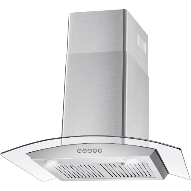 Cosmo 30 Ductless Wall Mount Range Hood in Stainless Steel with LED Lighting and Carbon Filter Kit for Recirculating COS-668A750-DL