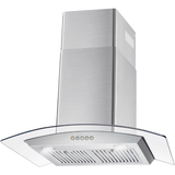 Cosmo 30 Ductless Wall Mount Range Hood in Stainless Steel with Push Button Controls, LED Lighting and Carbon Filter Kit for Recirculating COS-668WRC75-DL