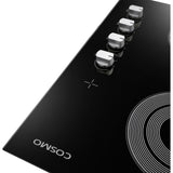 Cosmo 30 Electric Ceramic Glass Cooktop with 4 Burners, Dual Zone Elements, Hot Surface Indicator Light and Control Knobs COS-304ECC