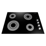 Cosmo 30 Electric Ceramic Glass Cooktop with 4 Burners, Dual Zone Elements, Hot Surface Indicator Light and Control Knobs COS-304ECC