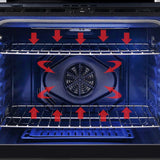 Cosmo 30 Electric Double Wall Oven with 5 cu. ft. Capacity, Turbo True European Convection, 7 Cooking Modes, Self-Cleaning in Stainless Steel COS-30EDWC