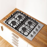 Cosmo 30 Gas Cooktop in Stainless Steel with 4 Italian Made Burners COS-DIC304