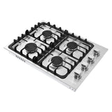 Cosmo 30 Gas Cooktop in Stainless Steel with 4 Italian Made Burners COS-DIC304