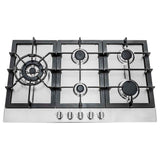 Cosmo 30 Gas Cooktop in Stainless Steel with 5 Sealed Brass Burners 850SLTX-E