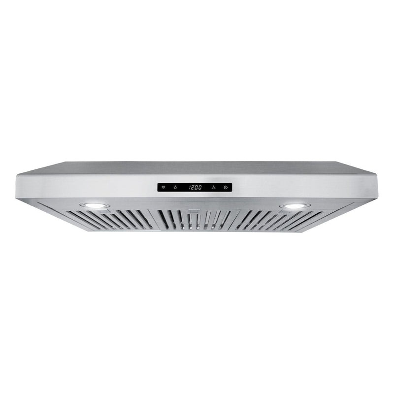 Cosmo 30 Under Cabinet Range Hood with Digital Touch Controls, 3-Speed Fan, LED Lights and Permanent Filters in Stainless Stee COS-KS6U30