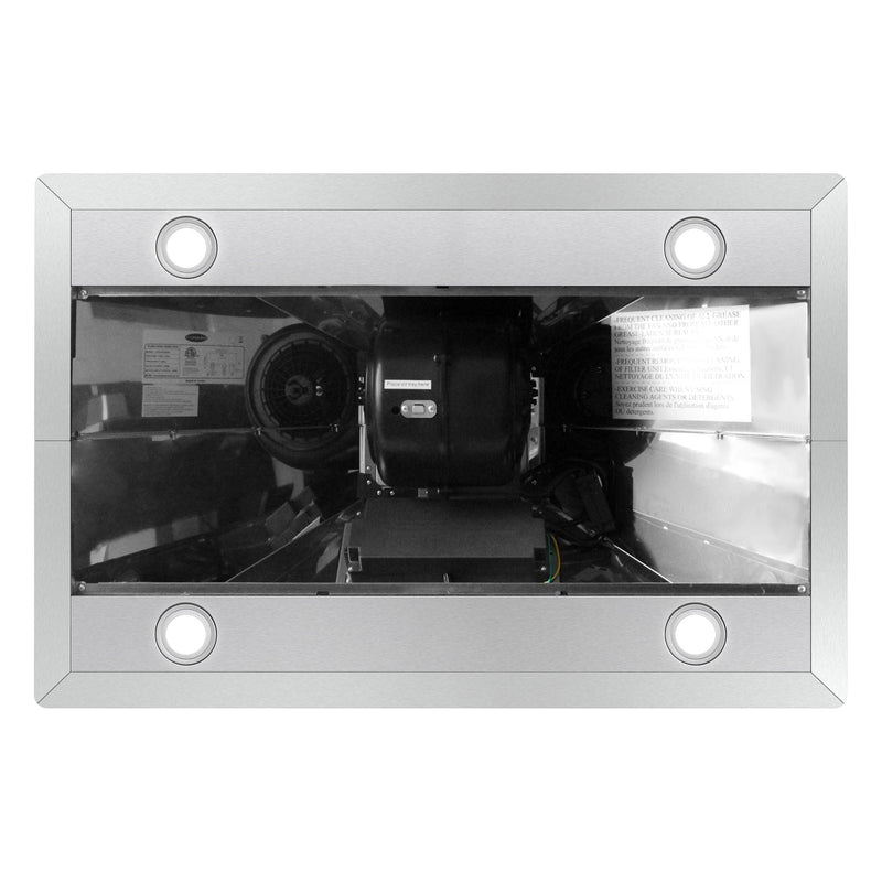 Cosmo 36 Ducted Island Range Hood with 380 CFM, 3-Speed Fan, Permanent Filters, LED Lights in Stainless Steel COS-63ISS90