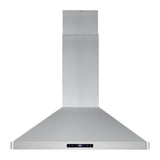 Cosmo 36 Ducted Island Range Hood with 380 CFM, 3-Speed Fan, Permanent Filters, LED Lights in Stainless Steel COS-63ISS90