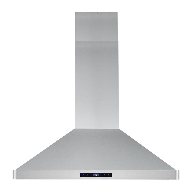 Cosmo 36 Ducted Island Range Hood with 380 CFM, 3-Speed Fan, Permanent Filters, LED Lights in Stainless Steel COS-63ISS90