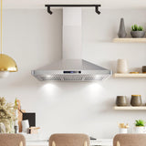 Cosmo 36''  Ducted Range Hood in Stainless Steel with Touch Controls, LED Lighting and Permanent Filters COS-63190S