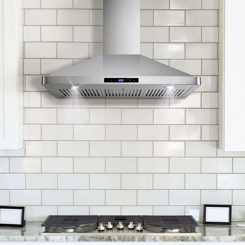 Cosmo 36''  Ducted Range Hood in Stainless Steel with Touch Controls, LED Lighting and Permanent Filters COS-63190S