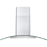 Cosmo 36 Ducted Wall Mount Range Hood in Stainless Steel with LED Lighting and Permanent Filters COS-668A900