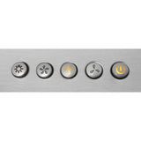 Cosmo 36 Ducted Wall Mount Range Hood in Stainless Steel with LED Lighting and Permanent Filters COS-668A900