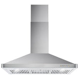 Cosmo 36'' Ducted Wall Mount Range Hood in Stainless Steel with Touch Controls, LED Lighting and Permanent Filters COS-63190