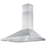 Cosmo 36'' Ducted Wall Mount Range Hood in Stainless Steel with Touch Controls, LED Lighting and Permanent Filters COS-63190