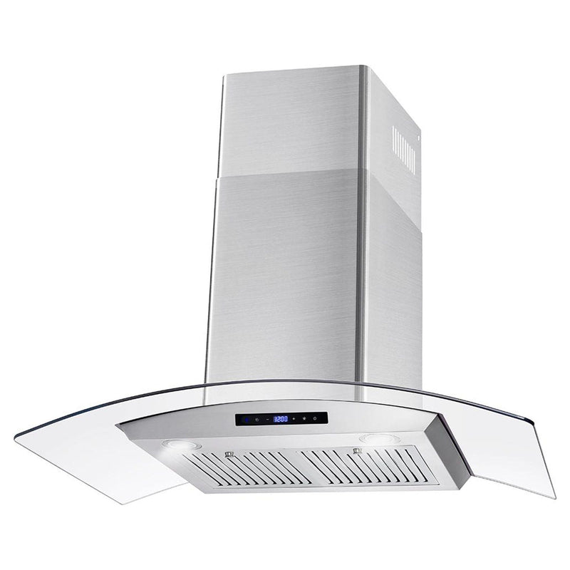 Cosmo 36'' Ducted Wall Mount Range Hood in Stainless Steel with Touch Controls, LED Lighting and Permanent Filters COS-668WRCS90