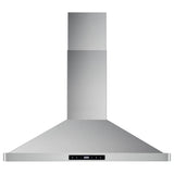 Cosmo 36 Ductless Wall Mount Range Hood in Stainless Steel with LED Lighting and Carbon Filter Kit for Recirculating COS-63190S-DL