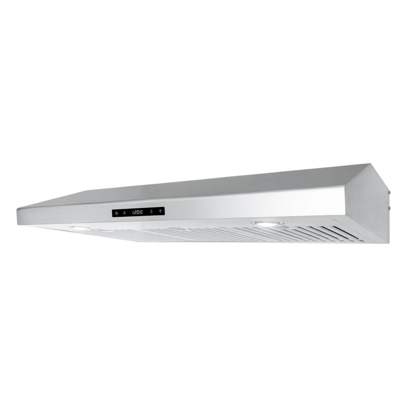 Cosmo 36 Under Cabinet Range Hood with Digital Touch Controls, 3-Speed Fan, LED Lights and Permanent Filters in Stainless Steel COS-KS6U36