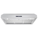 Cosmo 36'' Under Cabinet Range Hood with Digital Touch Controls, 3-Speed Fan, LED Lights and Permanent Filters in Stainless Steel UMC36