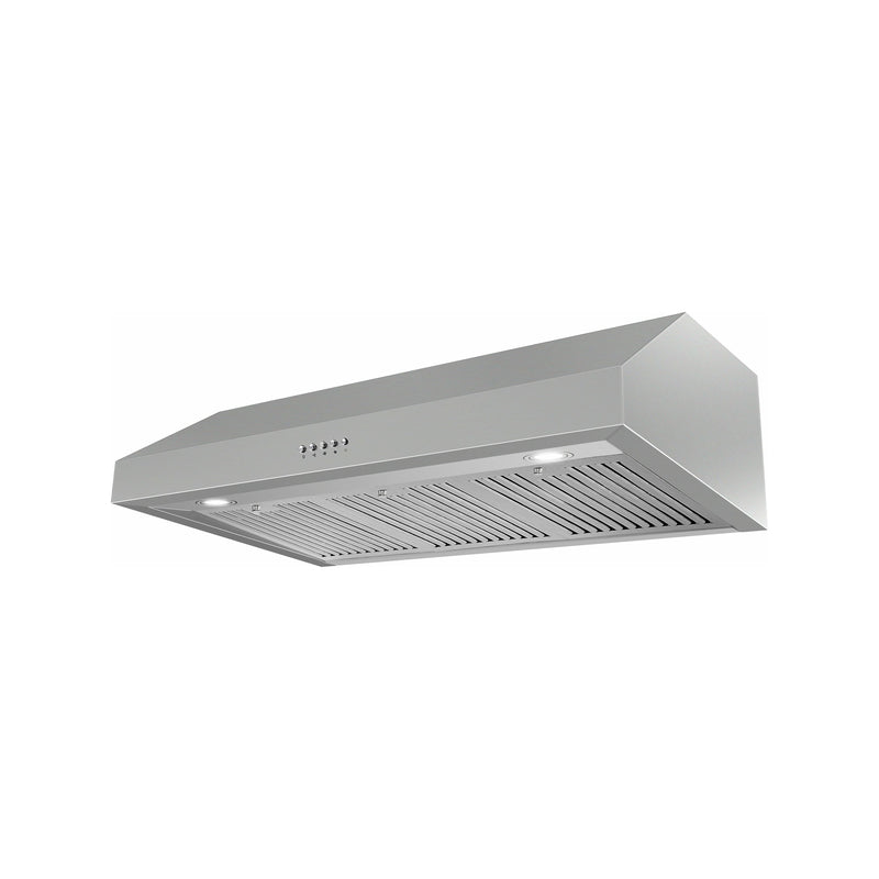 Cosmo 36 Under Cabinet Range Hood with Push Button Controls, 3-Speed Fan, LED Lights and Permanent Filters in Stainless Steel UC36