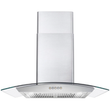 Cosmo 4-Piece, 30 Gas Range, 30 Range Hood, 24 Dishwasher and Refrigerator COS-4PKG-095