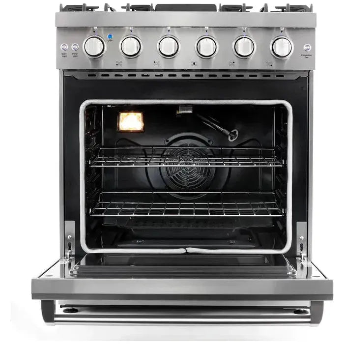 Cosmo 4 Piece, 30 Gas Range 30 Range Hood 24 Dishwasher & Wine Refrigerator COS-4PKG-254