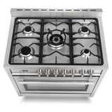 Cosmo 4 Piece, 36 Dual Fuel Range 36 Range Hood 24 Dishwasher & Refrigerator COS-4PKG-222