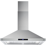 Cosmo 4 Piece, 36 Dual Fuel Range 36 Range Hood 24 Dishwasher & Refrigerator COS-4PKG-223