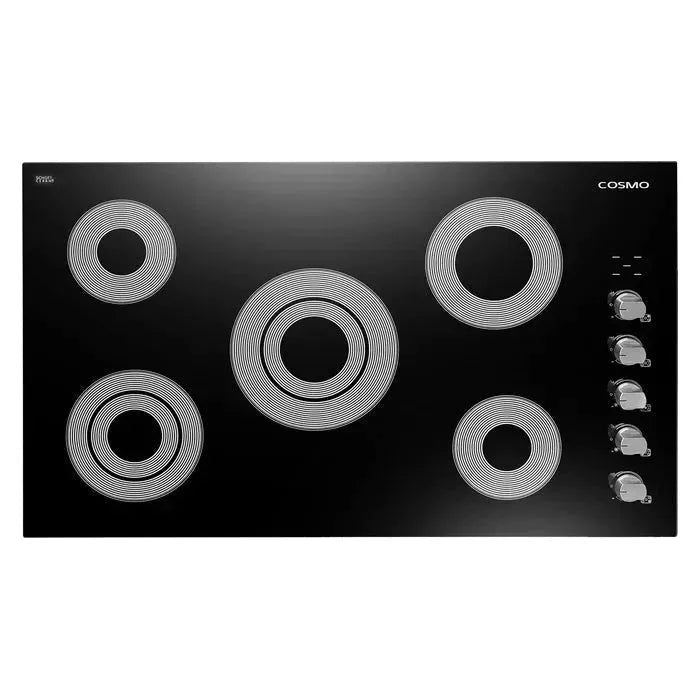 Cosmo 4 Piece, 36 Electric Cooktop 30 Wall Oven 24.4 Microwave & Refrigerator COS-4PKG-141