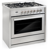 Cosmo 4-Piece, 36 Gas Range, 36 Range Hood, 24 Dishwasher and Refrigerator COS-4PKG-026