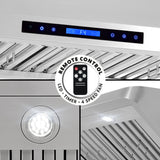 Cosmo 48 Ducted Under Cabinet Range Hood with Soft-Touch Controls, Permanent Filters, 4-Speed Fan, LED Lights in Stainless Steel COS-QS48