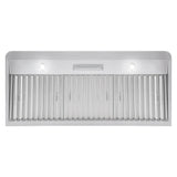 Cosmo 48  Under Cabinet Range Hood with Push Button Controls, Permanent Filters, 3-Speed Fan and LED Lights in Stainless Steel COS-QB48