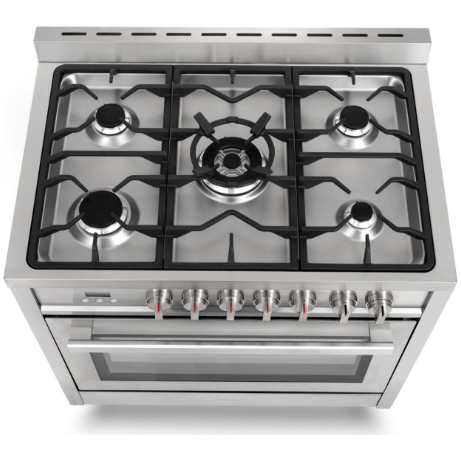 Cosmo 5-Piece Kitchen, 36 Dual Fuel Range and 36 Island Range Hood COS-5PKG-072